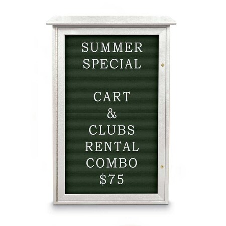 United Visual Products Indoor Enclosed Combo Board, 72"x36", White Frame/Blue & Cinnabar UVCB7236W-BLUE-CINNABA